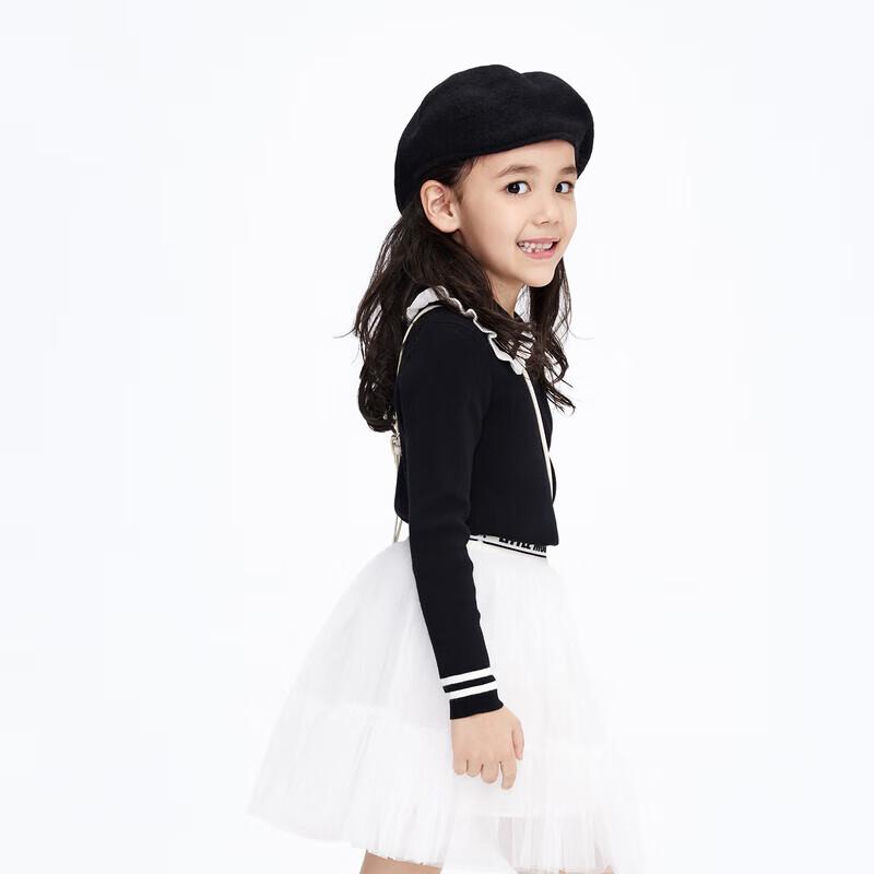 Little MO&Co. Girls  Wool Blend Peter Pan Collar Sweater 110