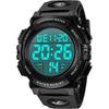 Men's Digital Sports Watch 50m Waterproof Date Day Alarm LED Display Multi-Function Outdoor