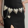 Punk Zinc Zinc Alloy Waist Chain Jeans Decor Adjustable Belt Elegant Heart Chain Waistband  Waist Accessories