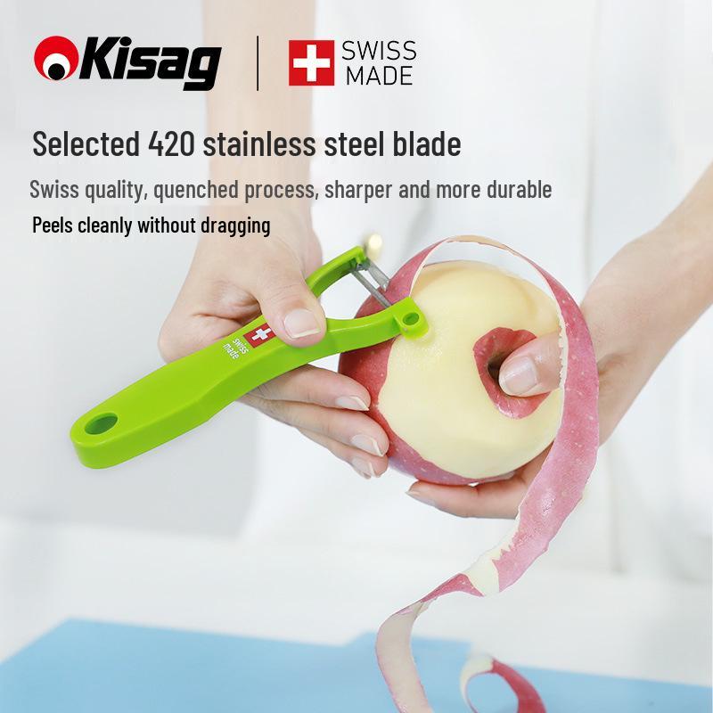 Swiss Kisag Stainless Steel Fruit & Vegetable Peeler/Apple Corer 14*7*1.2cm светло-зеленый