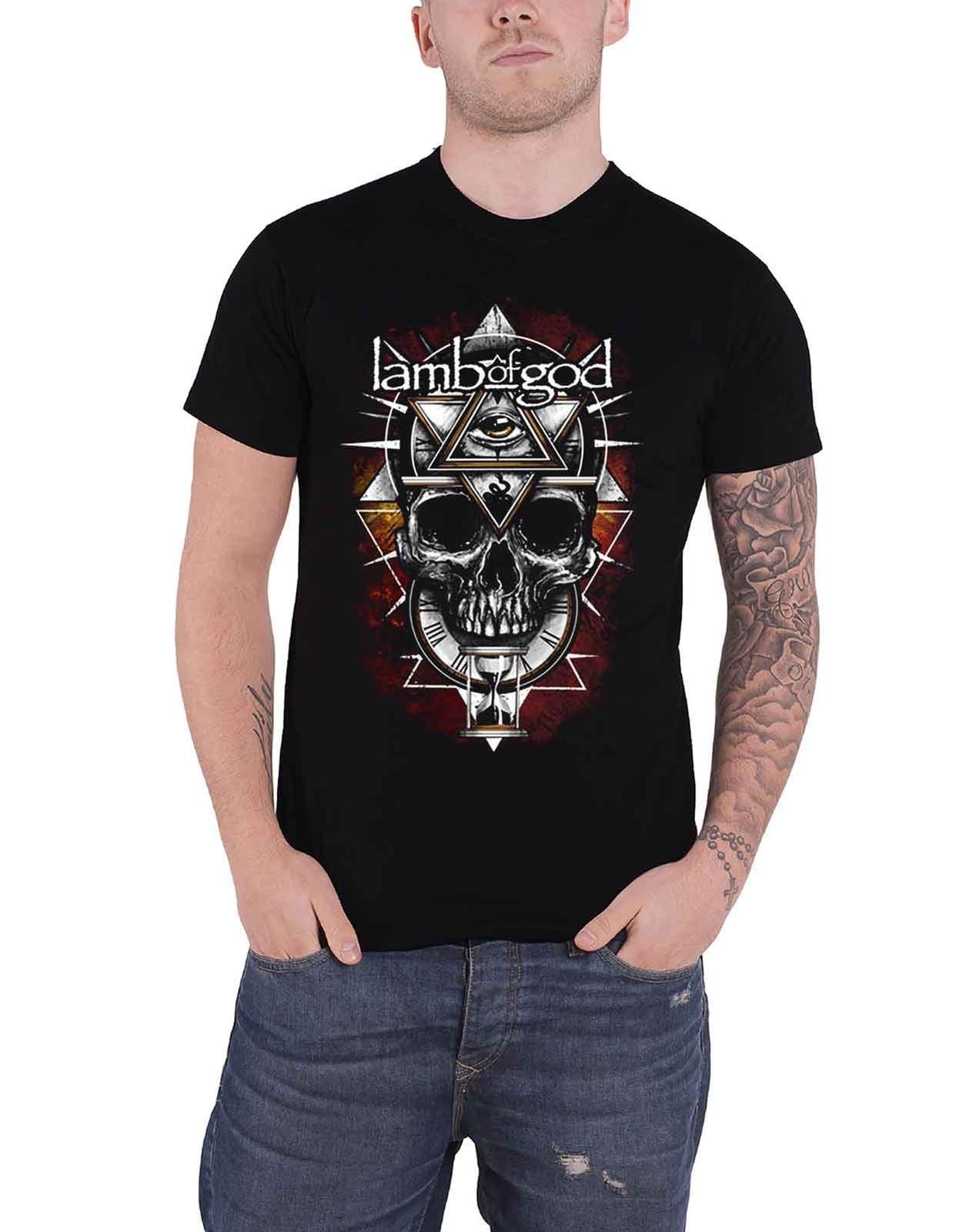 Lamb Of God T Shirt All Seeing Eye Red Band Logo new Official Mens Black Unisex T-Shirt XXXL