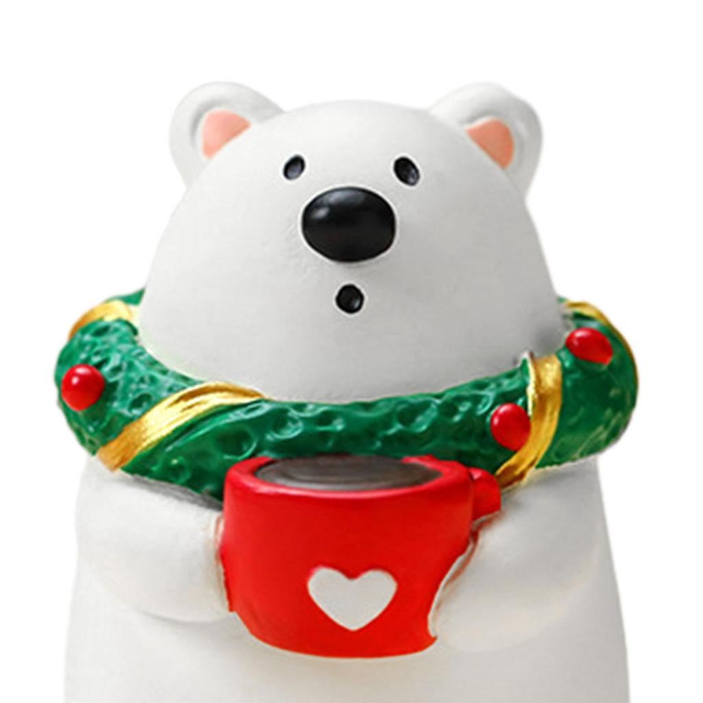 Christmas Tabletop Ornament Resin Figurine Cute Classic Characters Handcrafted Xmas Decor Shelf Sculpture for Holiday Gift