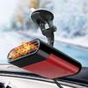 DC 12V Portable 2 In 1 Car Heater 120W Anti-Fog Defroster 3 Second Quick Heating 360 Degree Rotating for Windshield Car Interior