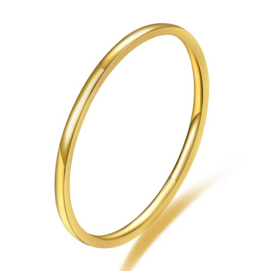 

Изысканное кольцо. Привлекательное универсальное декоративное блестящее простое кольцо для пары из титановой стали на юбилей. US 8 золотистый