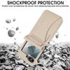 For Samsung Galaxy Z Flip5 5G Case Kickstand Leather+PC Folding Phone Cover with HD Screen Protector/Straps