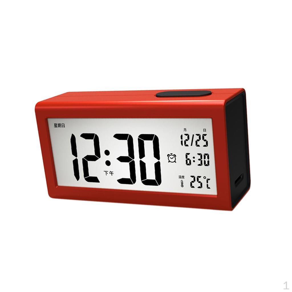 

Digital Light Bedsides With LCD Temperature Date Time красный