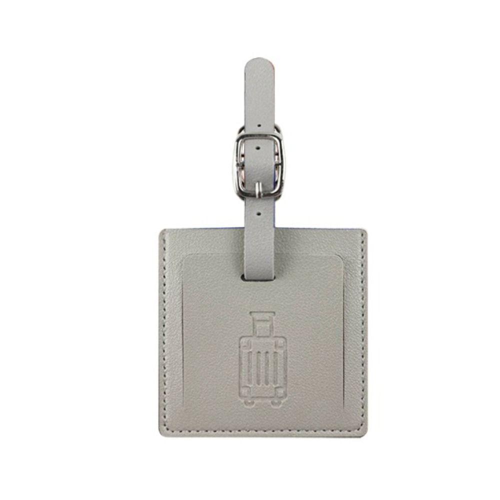 Square Shape Baggage Name Tags Colorful Airplane Suitcase Tag Soft PU Luggage Tag  Holiday