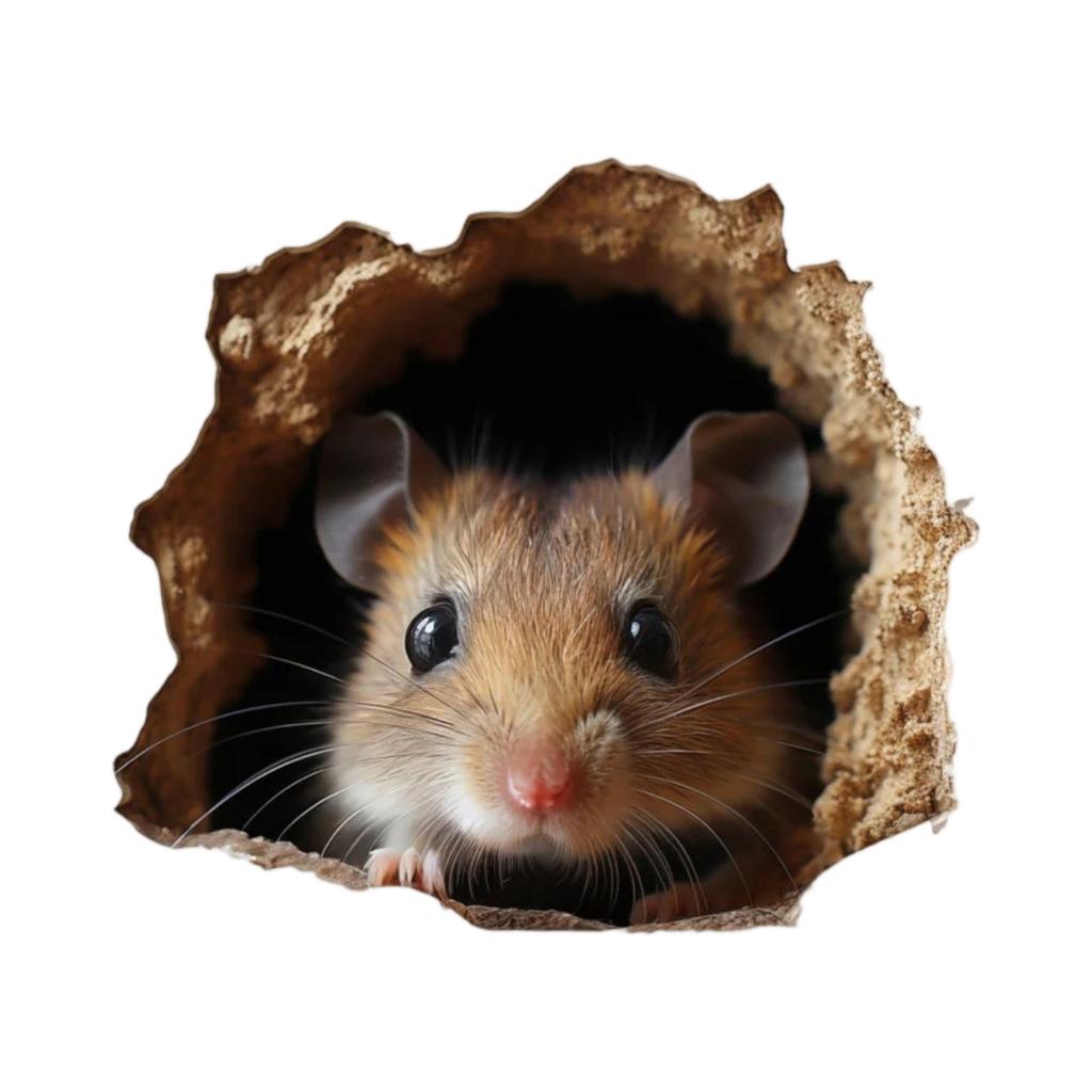 3D Mouse Hole Corner Line Sticker Pvc Self-adhesive Wall Sticker