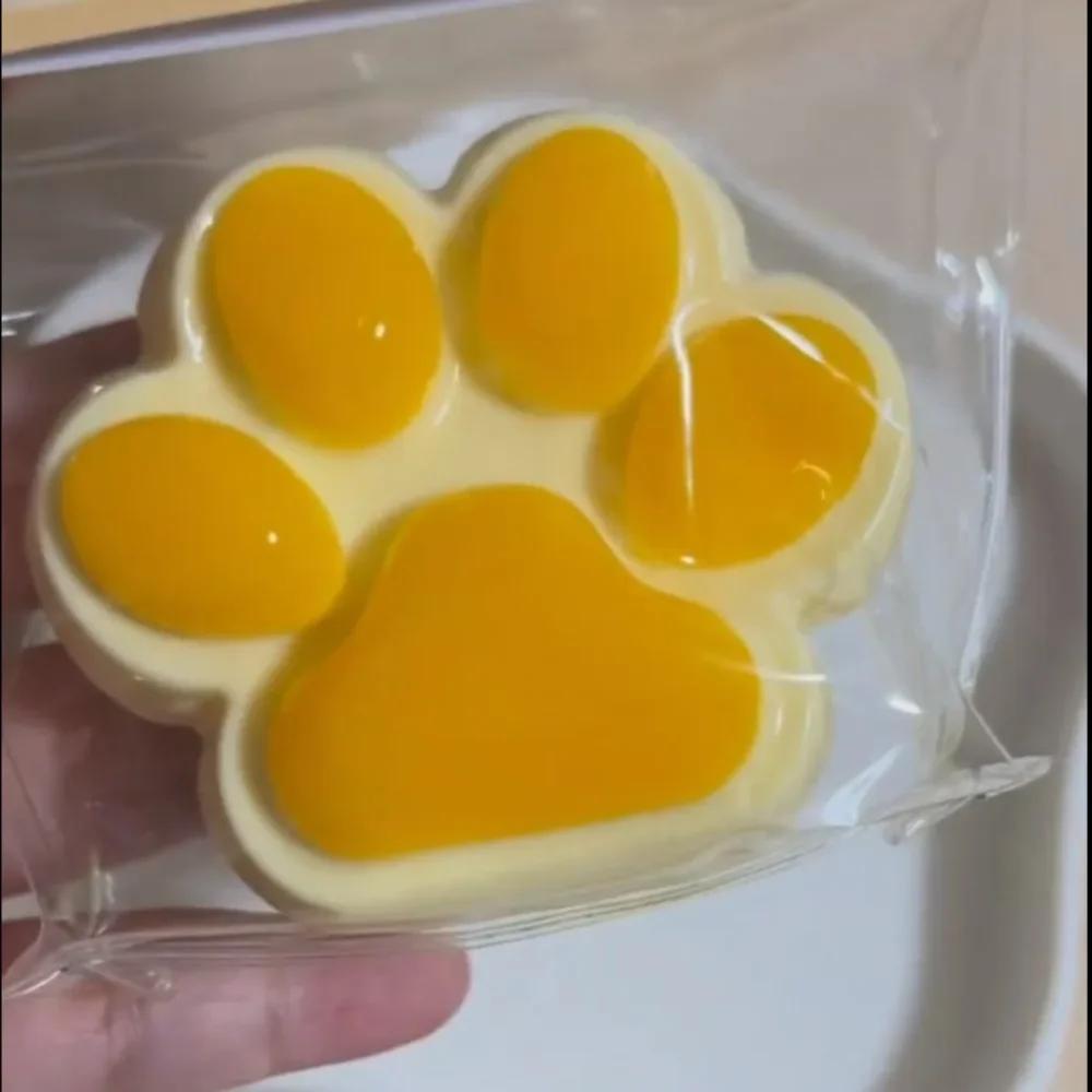 

Фруктовая кошачья лапка мягкая липкая игрушка для снятия стресса и расслабления, игрушки для сжимания кошачьей лапки, декомпрессионные и щипательные игрушки, подарки оранжевый