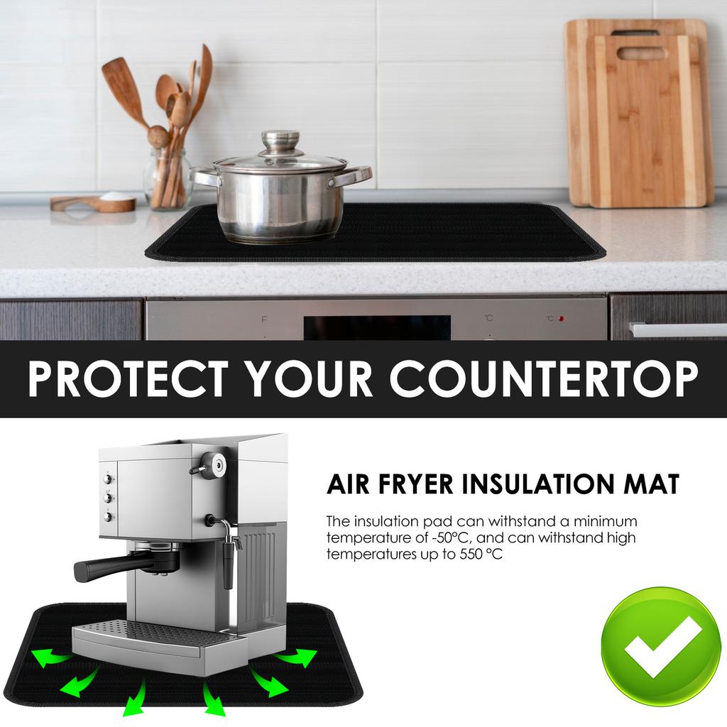 2 Pcs Heat Resistant Mat Fireproof Waterproof Pad Countertop Protector Pads Reusable Appliance Mats for Coffee Maker and Toaster