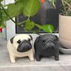 New Resin Flower Pot Statue Decoration Creative Home Outdoor Cute Pet Pug Shape Flower Pot Decoration