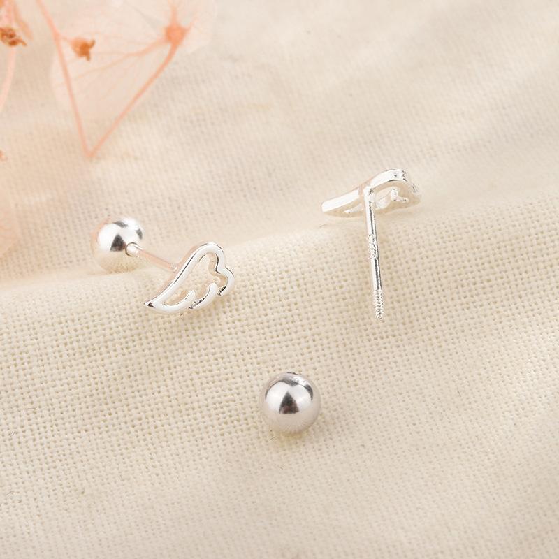 Silver Color Clover Zircon Stud Earrings for Women Sweet Exquisite Screw-Back Ear Piercing Jewelry Birthday Party Gifts