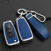 Zinc Alloy + Silicone Car Key Case Cover For Ford Fiesta Ranger C-Max S-Max Focus 3 4 Galaxy Mondeo Transit Tourneo Custom Mk4