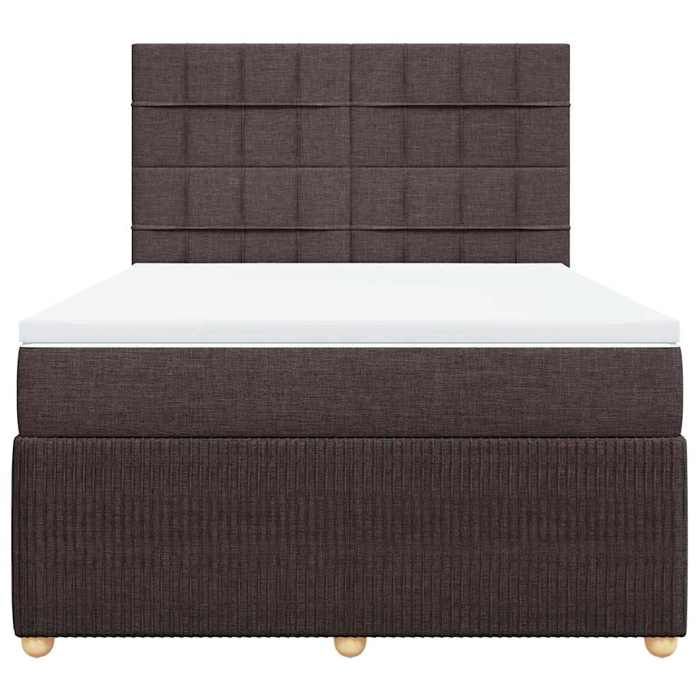 Maison Exclusive - Sommier à lattes de lit avec matelas Marron foncé 140x190 cm