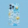 Aesthetic Textured Flower Print for iphone 17 case for coque iphone Case fundas Glass for iPhone 17 16 15 14 13 12 11pm Pro Plus