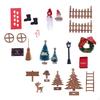 24x Dollhouse Christmas Decoration Elf Kits Wood Pretend Fairy Figurines Life Scene for Girls Kids