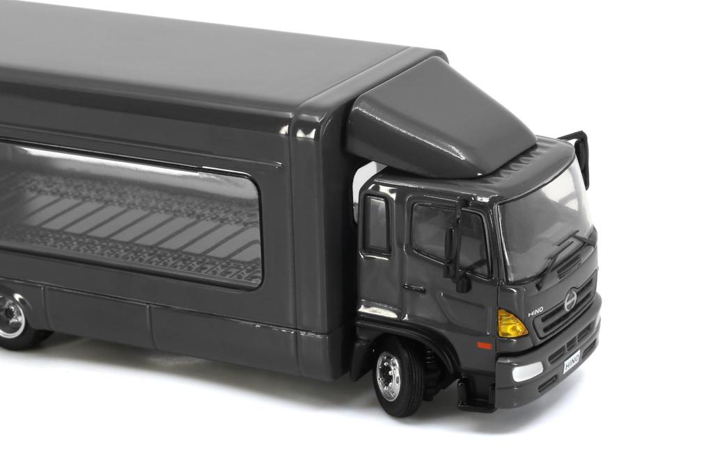 Tiny City Scale Hino 500 Roofed Loader 1/64 (Gray)