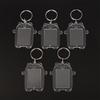 5Pcs Clear Bear Acrylic Blank Photo Frame Keychain Insert Photo Picture Frame Key Holder Diy Picture Frame Keyring Bag Pendant