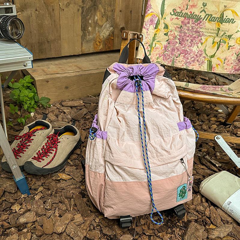 Sport Lightweight Backpack Student Schoolbag Drawstring Backpack