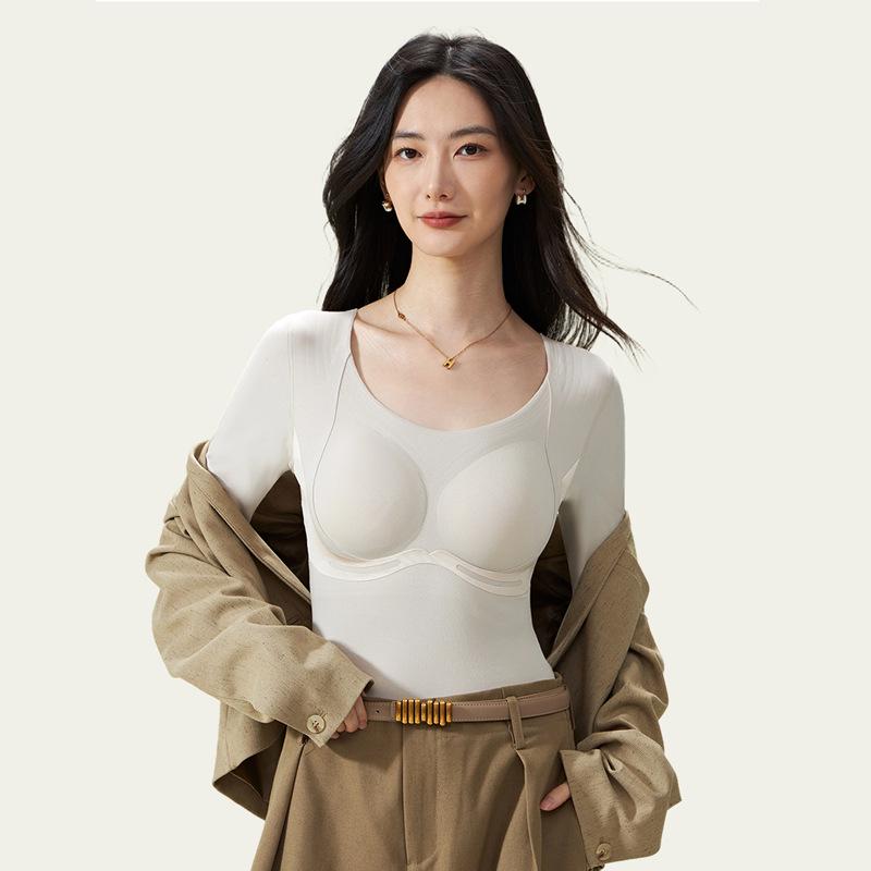 Lyocell Silk Heat-Generating Versatile Long Sleeve Base Layer 8891