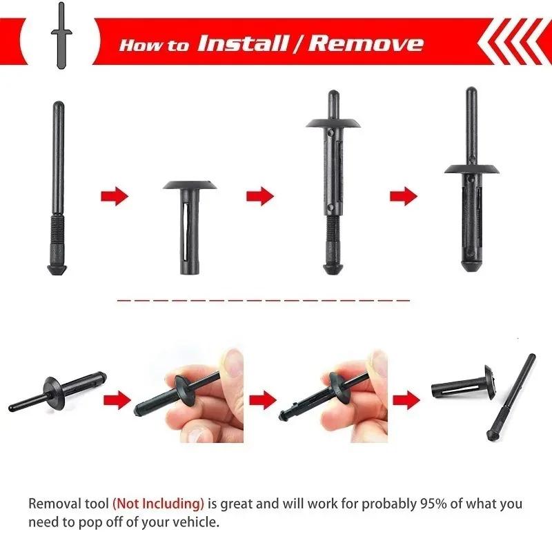 Automotive Car Fastener Clips Auto Body Bumper Rivets Durable Anti-Vibration Anti-Loosening Fender Liner Fasteners Accessories
