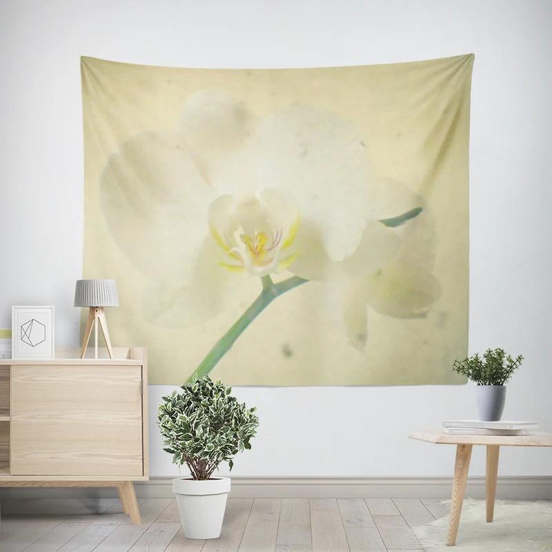 Object Wall Hanging Aesthetic Bedroom Wall Art Large Fabric Tapestry Bohemian Retro Floral Leaves Modern Room Decoration