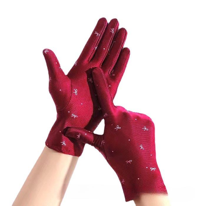 1 Pair Sunscreen Gloves Female Women's Short Spring Summer Cyclist Mittens Breathable Elastic Sun Protection Gloves