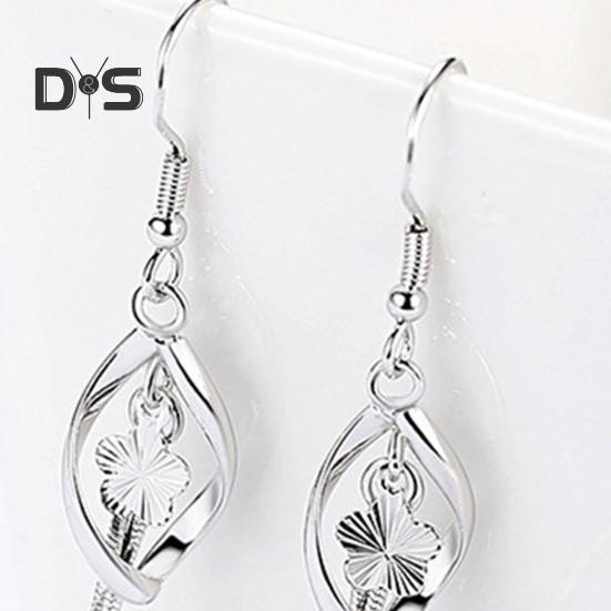 1 Pair Women Hanging Earrings Long Tassel Exaggerated Hollow Out Flower Lightweight Anti-slip Ear Jewelry Lady Prom Cocktail Party Dating Dangle