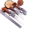 Quick Open Folding Pocket Knife Survival Tactical Knife Sharp Outdoor EDC Tool Combat Camping Hunting Knives With Led Light