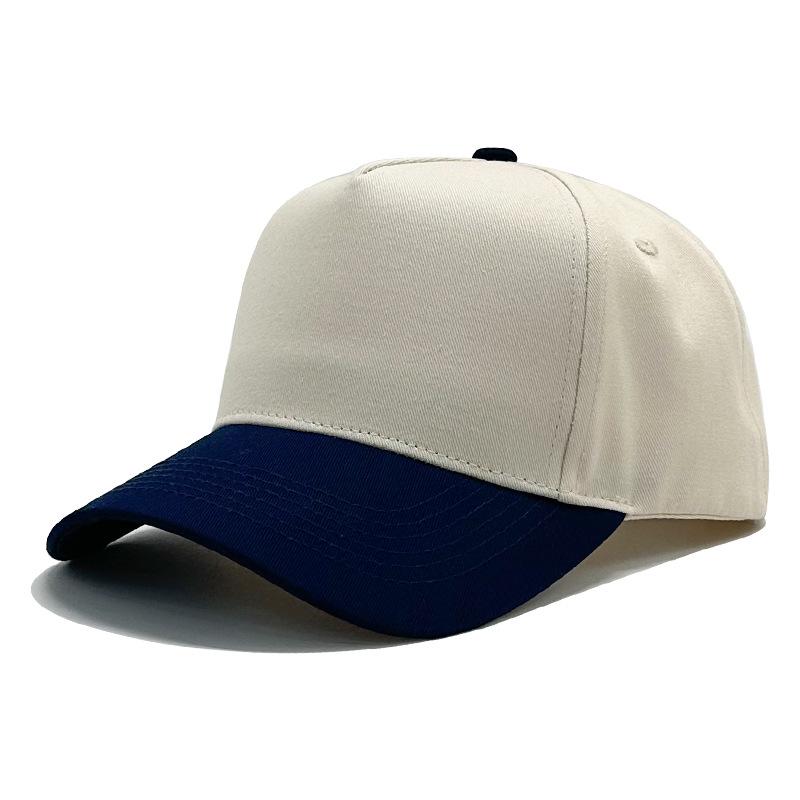 High-quality color matching pure cotton five-piece hardtop baseball cap embroidered light plate truck driver hat men's and women's casual hat