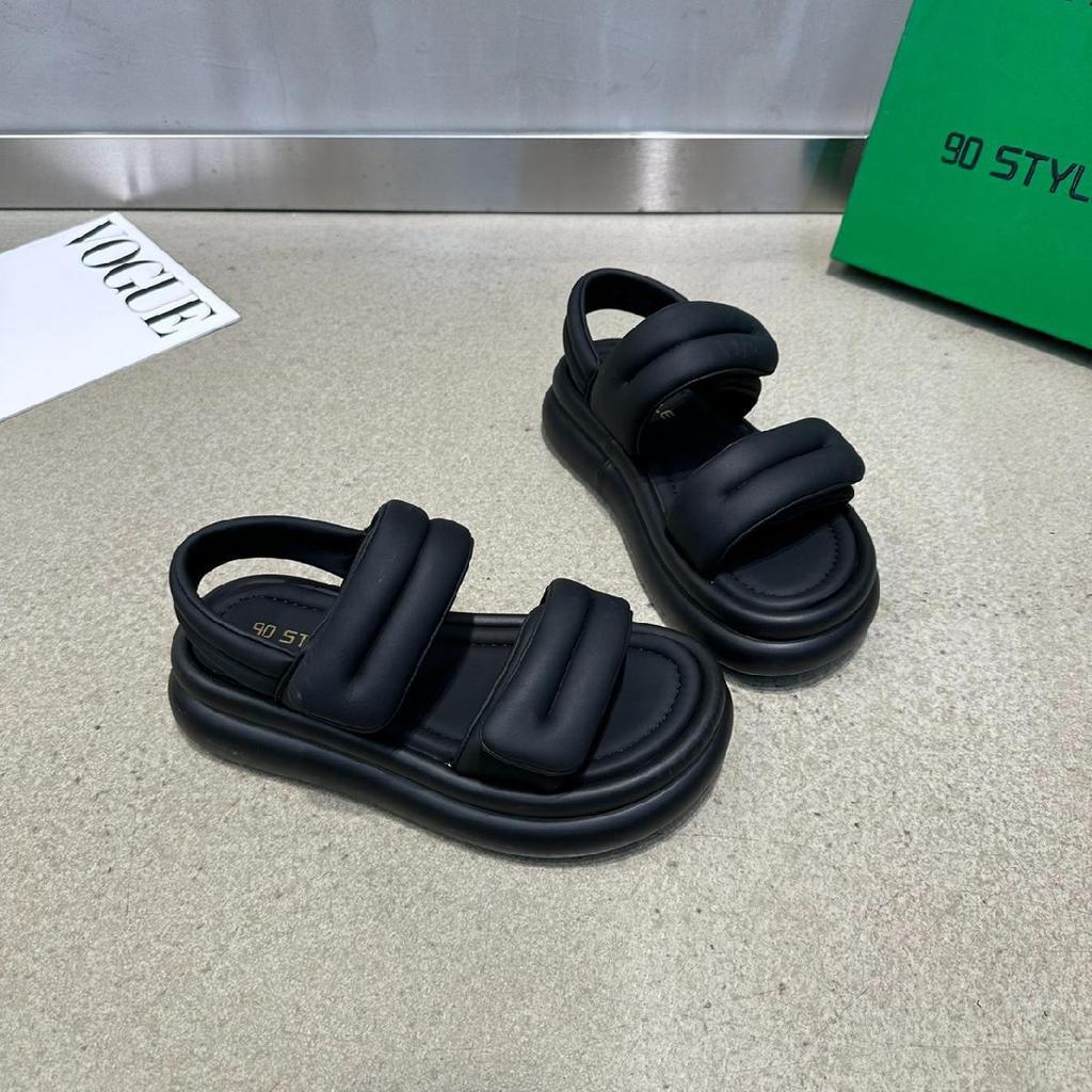 Footwear One Word Summer 2024 White Sandals for Woman Platform Beach Women's Shoes with Medium Heels Daily H Original Sandal F