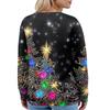 Damenmode Langarm Weihnachten Schneemann Schneeflocke Druck Jacke Strickjacke