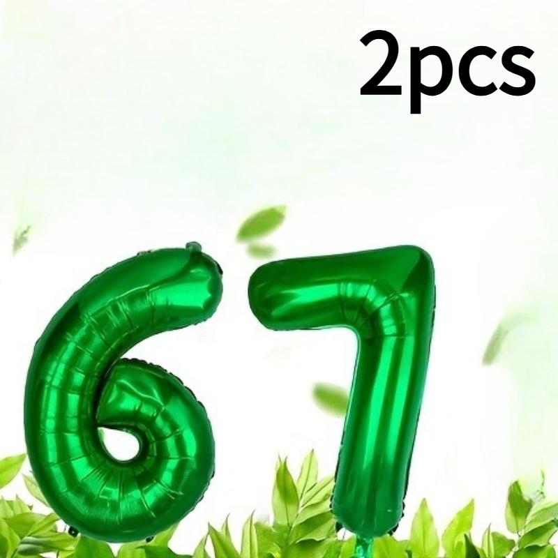 1/2pcs 32-Inch Green Number Balloons-Aluminum Foil Mylar Digit Balloons for Birthday Partie,Anniversaries,new Year&Celebrations