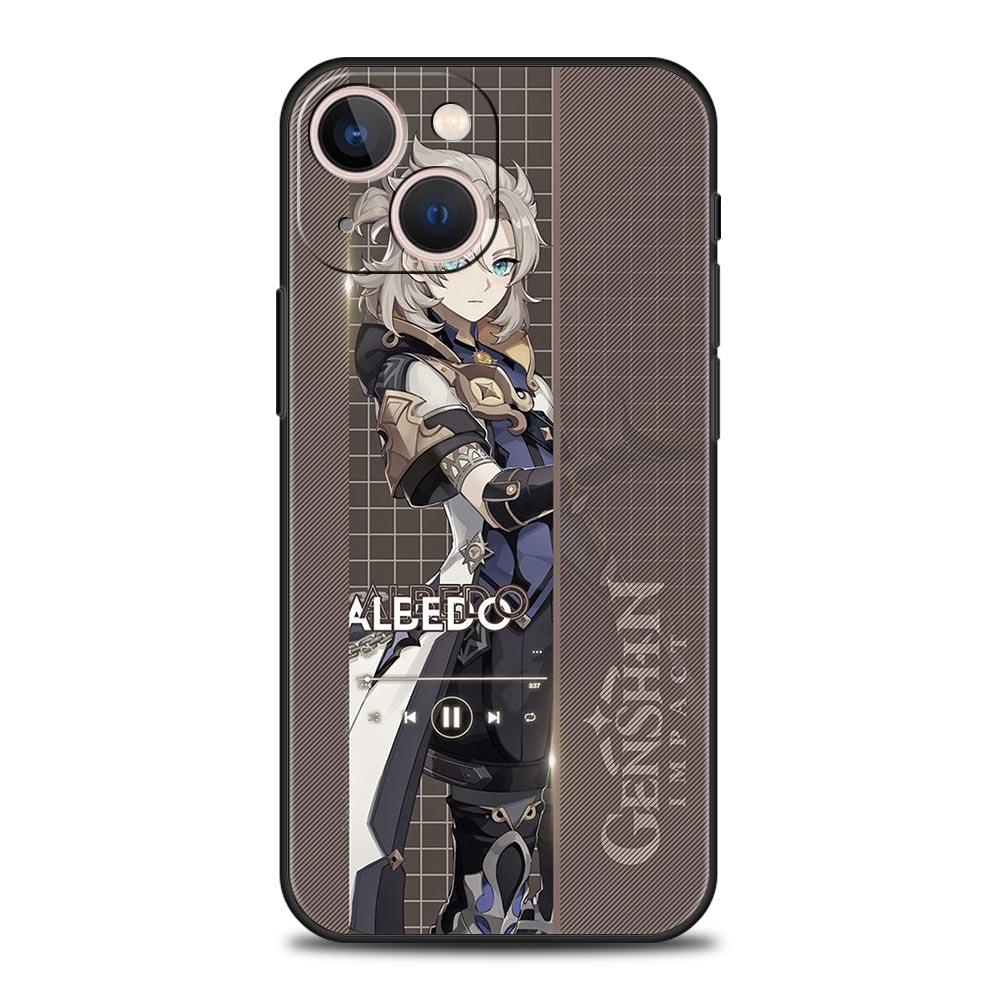 Genshin Impact Game Role For iPhone 11 12 13 15 14 Pro Max Phone Case X XR XS 7 8 Plus SE 2020 Luxury Black Soft Cover Funda