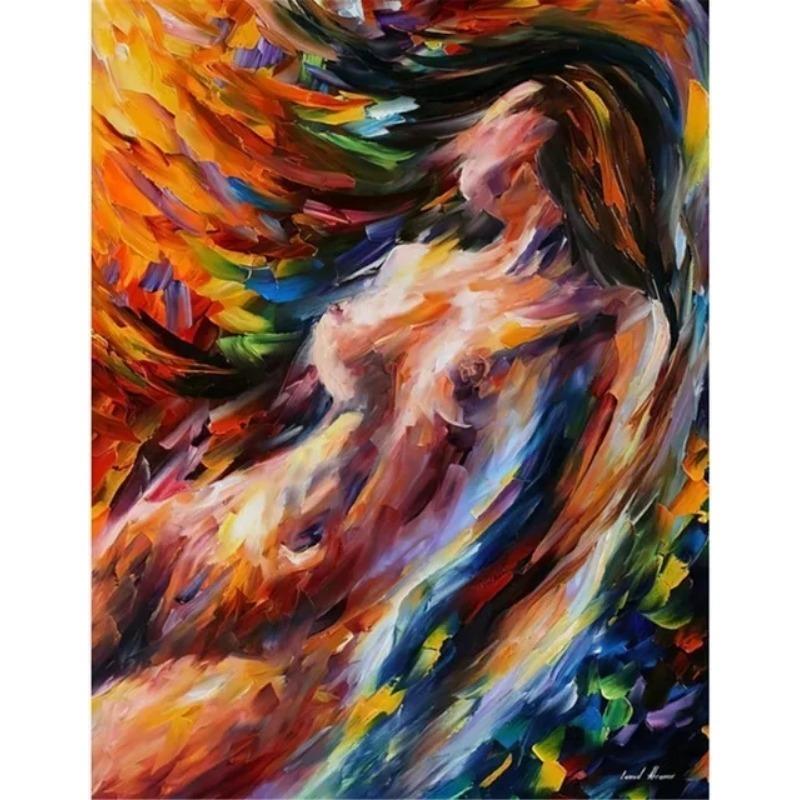 Leidenschaftlich Sexy Nackte Frau und Mann Poster Abstrakt Körperkunst Graffiti Ölgemälde Leinwanddruck für Schlafzimmer Hotel Wanddekoration