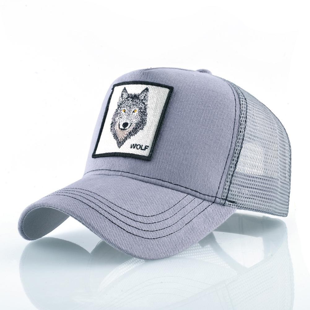 Cztery Pory Roku Czapka Trucker Męska Damska Snapback Hip Hop Czapka Baseballowa Z Haftem Naszywka Wilk Regulowany Daszek Kapelusz