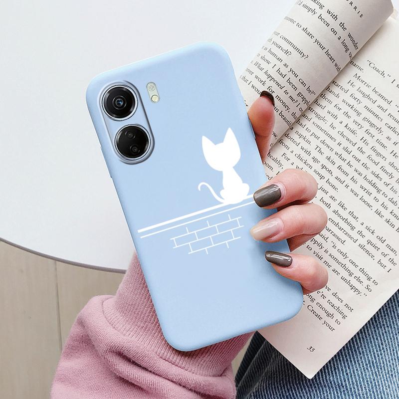 For Poco C65 Phone Case Silicone Soft TPU Protective Soft Cat Coque Para Fundas For Xiaomi Poco C65 Capa Little Dinosaur Shell