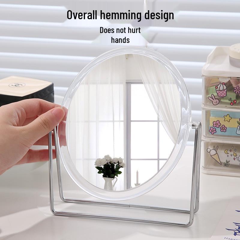 Acrylic Desktop Vanity Mirror for Bedroom or Dorm - Clear Tabletop Makeup Mirror