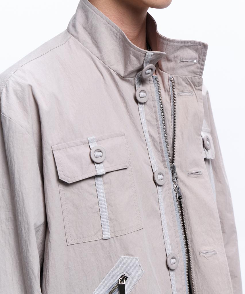 Rssc Denim Mixed Cotton Field Jacket - Gray