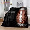 American Football Rugby Soft Plush Blanket,Flannel Blanket Throw Blanket for Living Room Bedroom Bed Sofa Picnic Cover Kids Warm