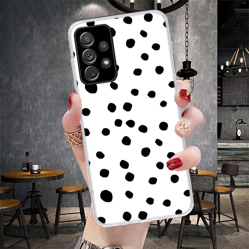 Polka Dots Art Phone Case For Samsung Galaxy A12 A22 A32 A52 A72 A02S A51 A50S A71 A70 A31 A20S Note 20 Ultra S10 A10S Galaxy A1