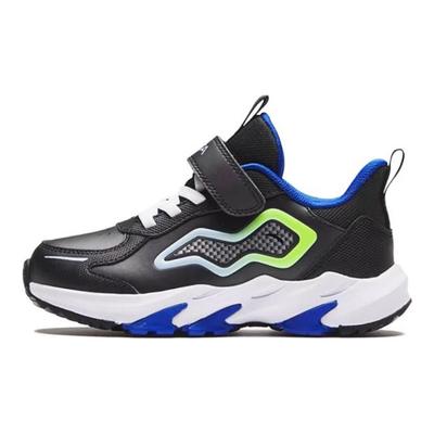 Kids Round Toe Velcro Shock Absorbing Wear Resistant Low Top Running Shoes Kids Sneakers Black 312349906-2