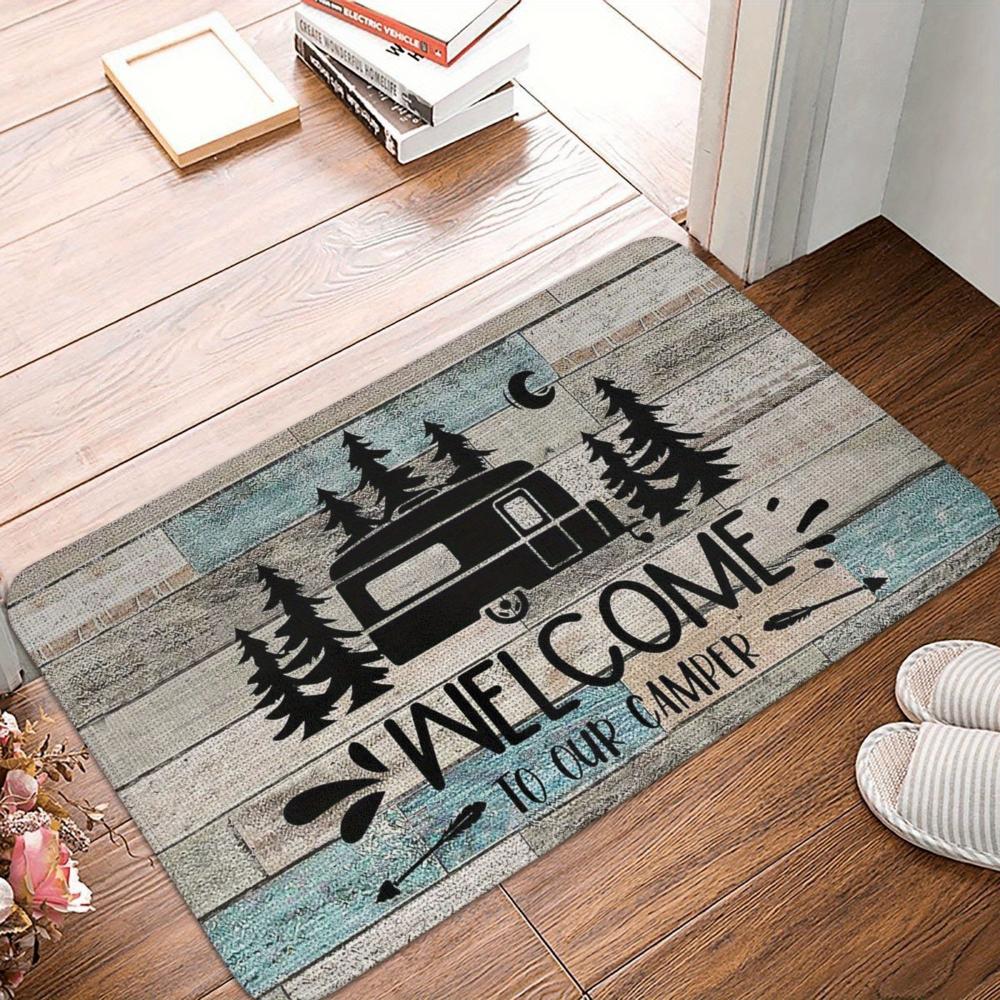 

1Pcs Cartoon Camping Floor Mat Entrance Welcome Doormats Kitchen Rug Home Decor Carpet Non-slip Area Rug Machine Washable 40x60cm
