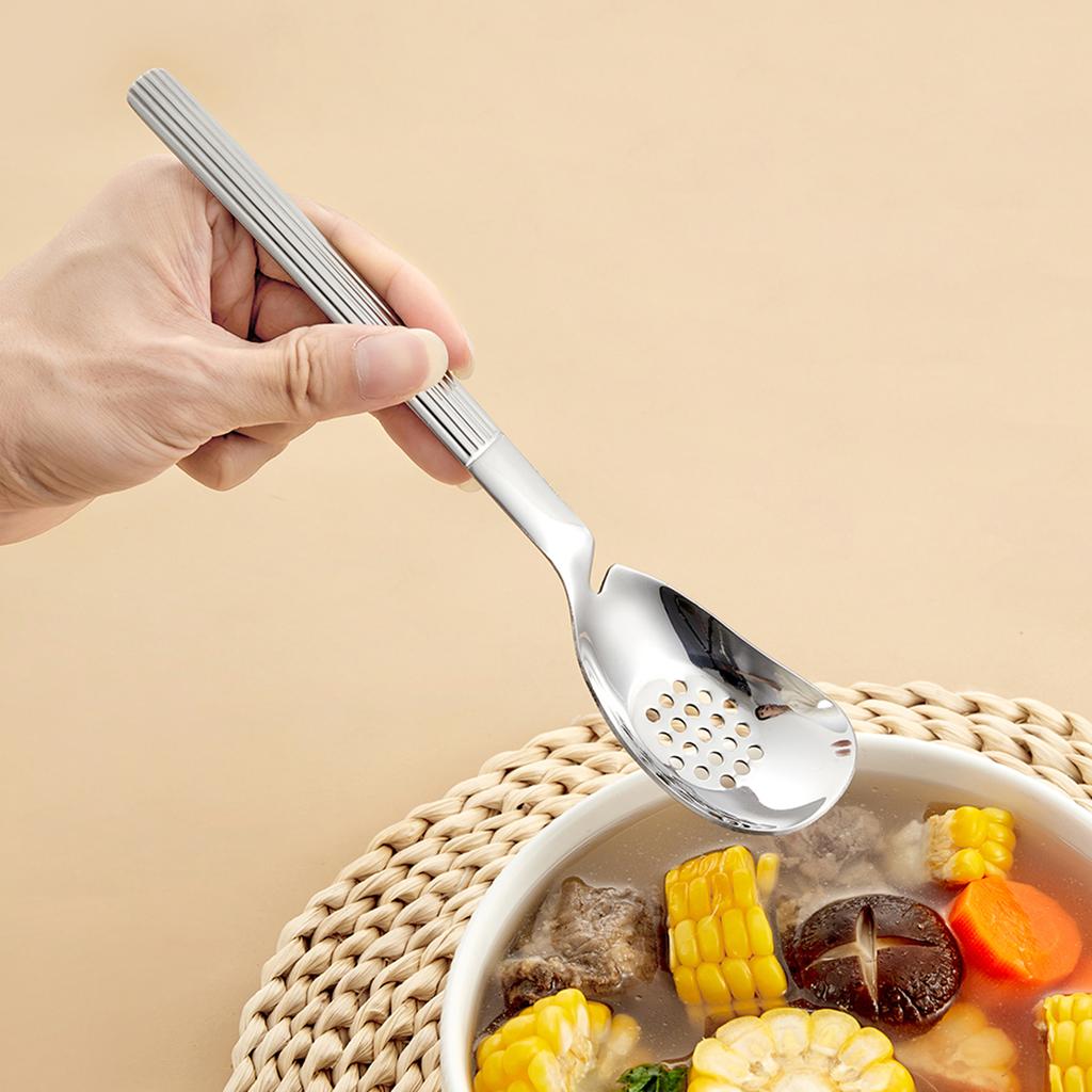 Hanging Cup Soup Spoon Long Handle Stainless Steel Spoon And Fork Thickened Durable Dessert Spoon Fork Dishwasher Safe Cutlery