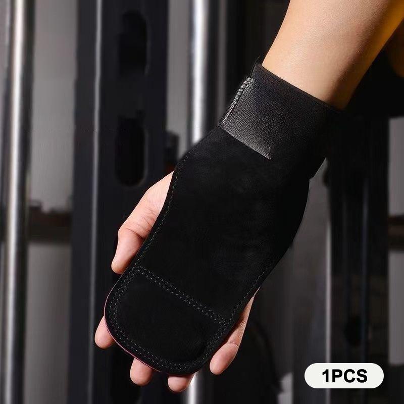 Nötskinn Handskydd Slitstark Halkfri Handledsskyddsutrustning Fitness Tyngdlyftning Boosterbälte Marklyft Chins