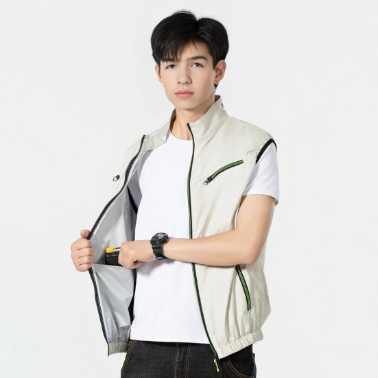 Fan Vest with Adjustable Wind Speed Powerful Dual Fan Cooling Ergonomic Design Summer Heat Relief Cooling Waistcoat