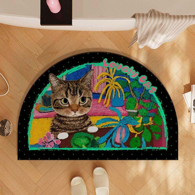 Cute Kitten Non-Slip Water-Absorbent Bathroom Mat