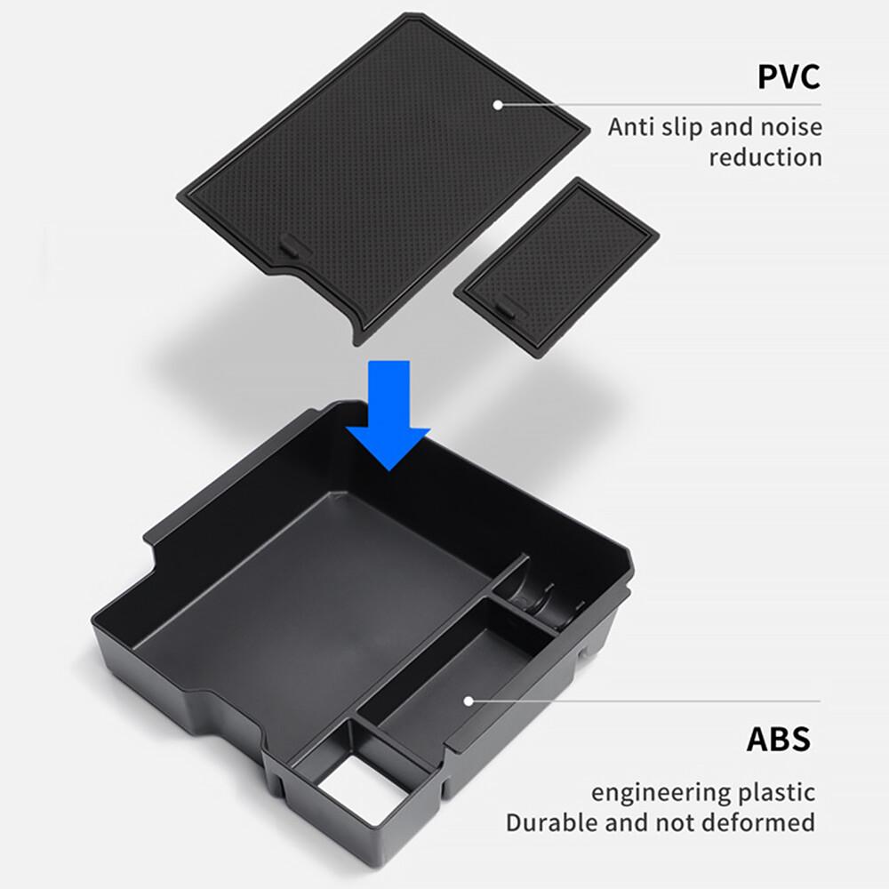 Car Center Armrest Storage Tray Organizer Box Fit 2024-2025 Ford Ranger