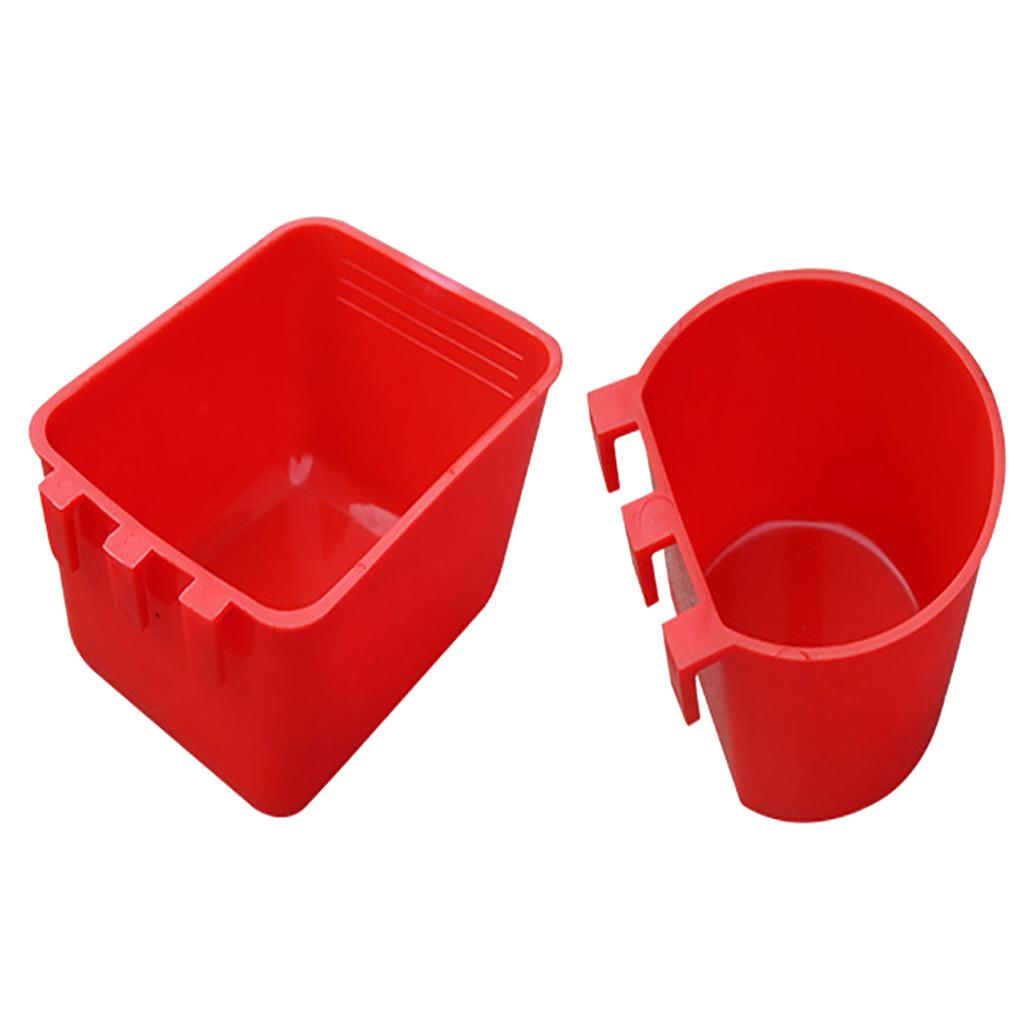 Set of 5 Cage Cups Plastic Feeders for Parrots and Chickens Birds Feeding Bird Feeding Cups Plastic Bowls
