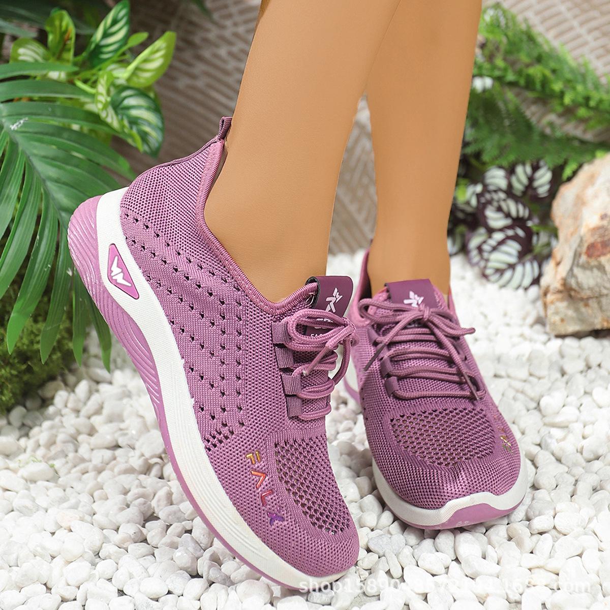 Fly Knit Lightweight Women s Sports Shoes with Soft Sole 43